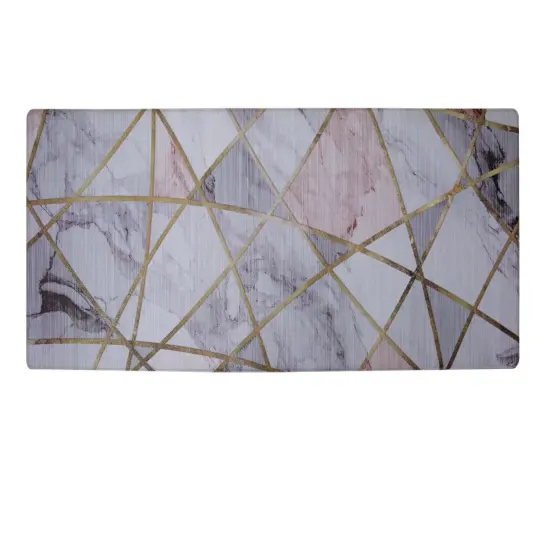 19.6 in. x 55 in. Anti-Fatigue Kitchen Runner Mat (Gold Marble) {1}