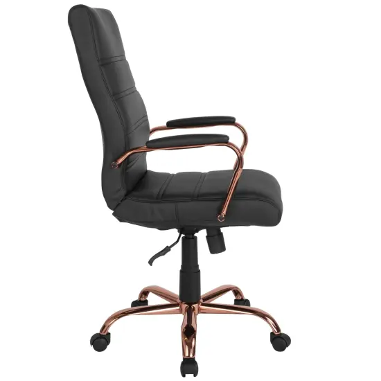 Merrick Lane Milano Contemporary High-Back Home Office Chair with Padded Arms {5}