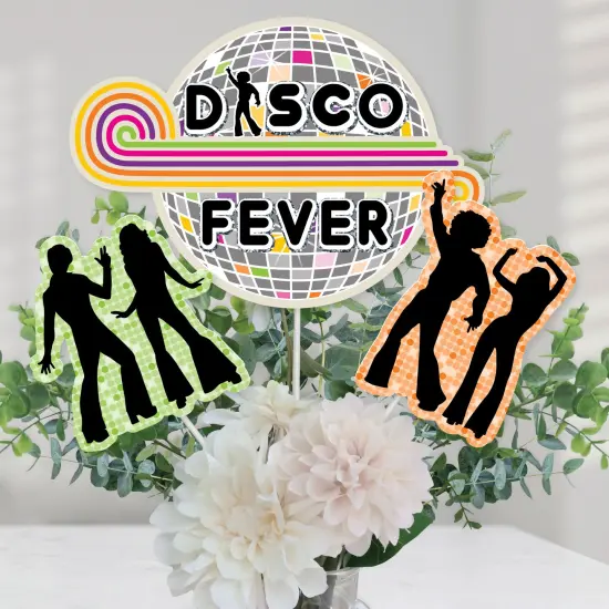Big Dot of Happiness 70's Disco - 1970s Disco Fever Party Centerpiece Sticks - Table Toppers - Set of 15 {1}