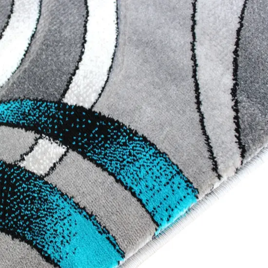 Masada Rugs DaVinci Collection Contemporary Woven Area Rug with Hand Carved Overlapping Swirls - Design D414 {3}