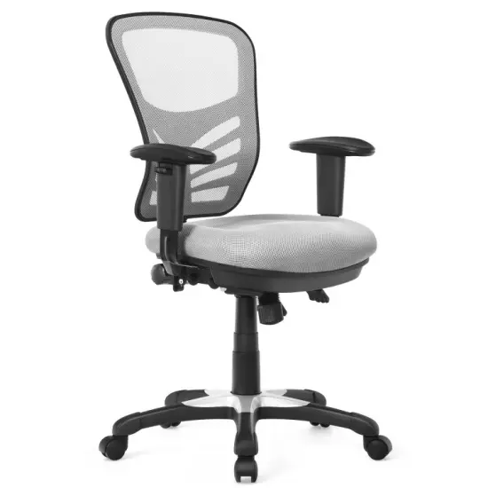 Ergonomic Mesh Office Chair with Adjustable Back Height and Armrests Black {8}