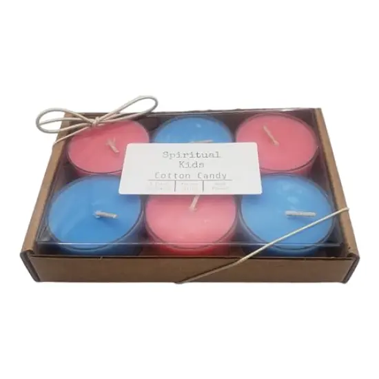 Cotton Candy Soy Tealights 6ct Hand Poured with Fragrant/Essential Oils! | Fruity Tealights | {1}