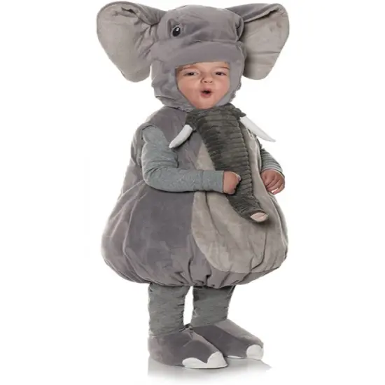 Plush African Safari Zoo Elephant Toddler Costume {1}