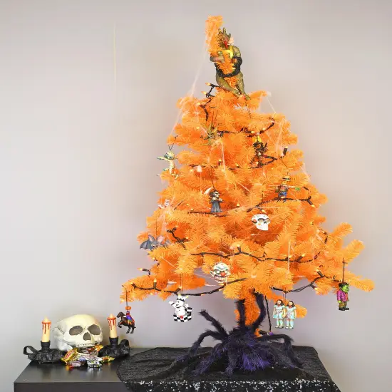 Tree Buddees 4 Foot Orange Halloween Tree/Christmas Tree {3}