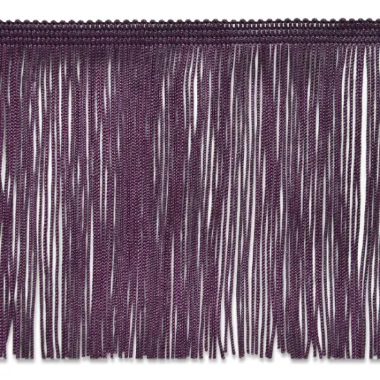 5 Yards of 6" Chainette Fringe Trim, Polyester, Decorative, Versatile for Costumes Eggplant {1}