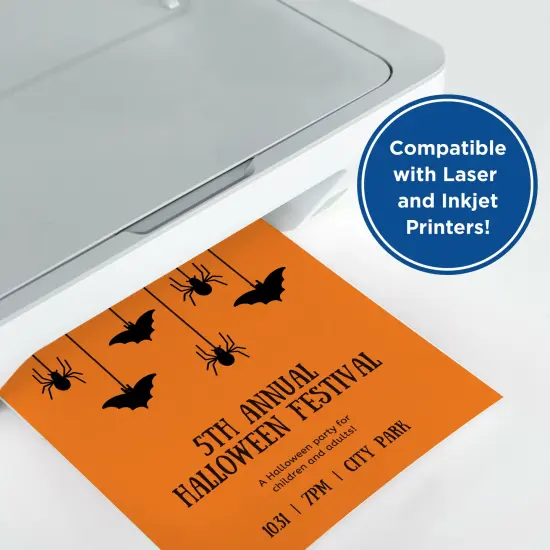 Printworks Halloween Cardstock, Includes Black, Purple, Green, Orange and White Cardstock, 8 &frac12;&rdquo; x 11&rdquo;, 200 Sheets (00596) {5}