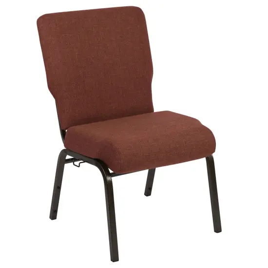 Emma and Oliver Stacking Auditorium Chair with 20.5" Seat CinnamonFab/GoldVein {2}