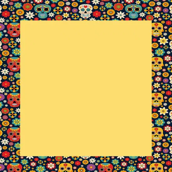 Great Papers! Marigold & Sugar Skulls Letterhead, for Invitations, Announcements and Personal Messages, Printer Friendly 8.5" x 11", 50 Pack (2023037) {1}