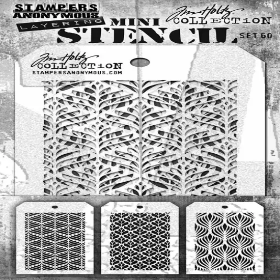 Tim Holtz Mini Layered Stencil Set 3/Pkg {1}