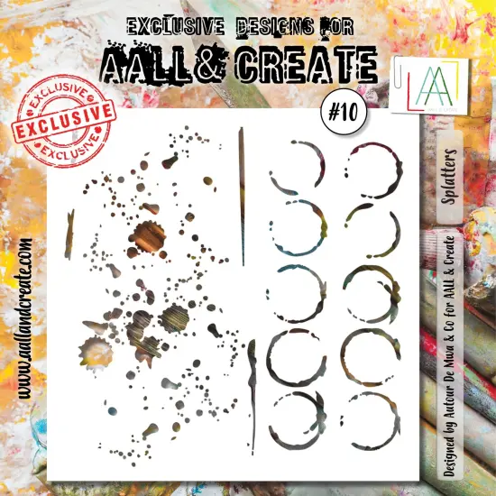 AALL And Create Stencil 6"X6"-Splatters {1}