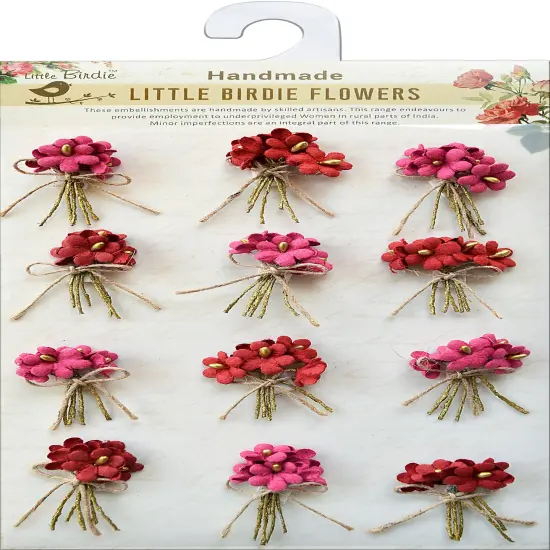 Little Birdie Paper Flower Bouquet 12/Pkg {1}