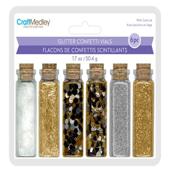Craft Medley Glitter Confetti Vials 50g 6/Pkg {2}