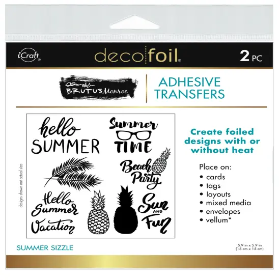 Deco Foil Adhesive Transfer Sheet by Brutus Monroe 5.9"X5.9"-Summer Sizzle {1}