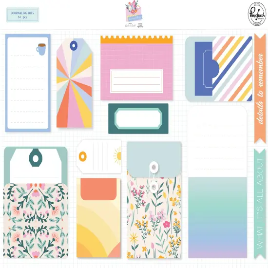 Pinkfresh Studio Journaling Bits 14/Pkg-The Simple Things {1}