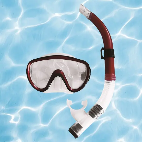 Pool Central Red Scuba Mask and Snorkel Pool Set -Ages 14+ {3}