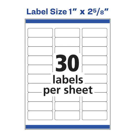 Avery Easy Peel Address Labels, 1" x 2-5/8", (2 Pack of 18160) {4}
