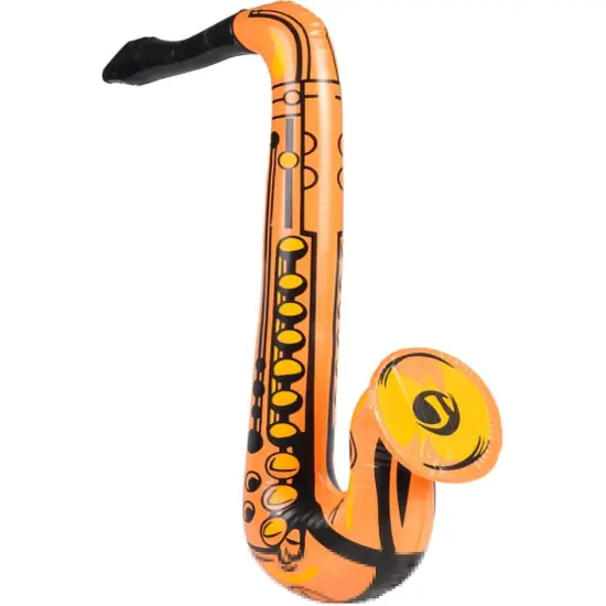 24" Inflatable Orange Jazz Instrument Costume Party Decoration Saxophone {1}