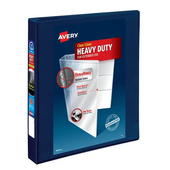 Avery Heavy-Duty View 3 Ring Binder, 1" One Touch EZD Rings, 1 Navy Blue Binder (79809) {1}
