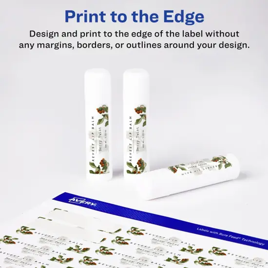 Avery Matte White Rectangle Labels, 2/3" x 1-3/4" {3}