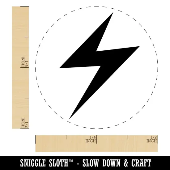 Lightning Bolt Thunderbolt Self-Inking Rubber Stamp for Stamping Crafting Planners Dry Pad (No Ink) {1}
