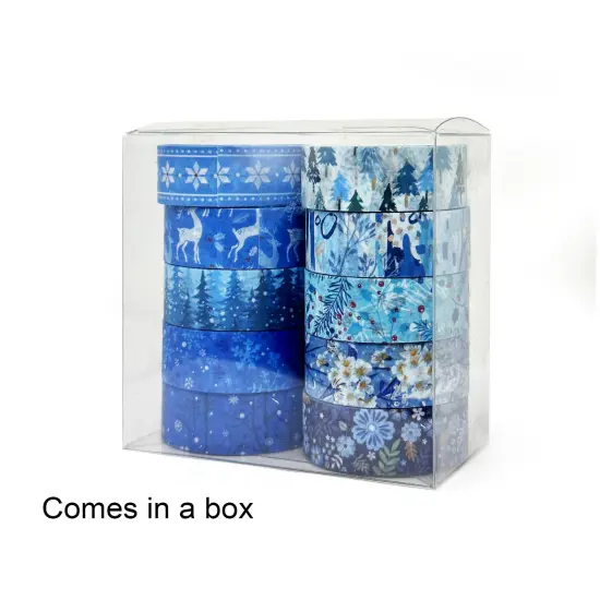 Wrapables Winter Season Washi Set for Arts & Crafts, Scrapbooking, Stationery, Diary Blue Winter {5}