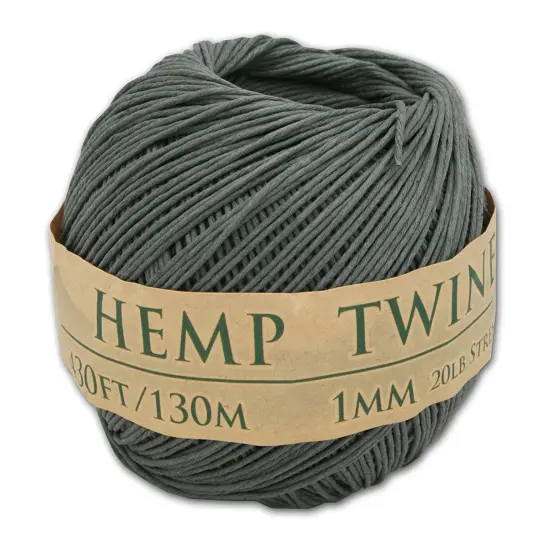 Hemptopia, Hemp Twine Ball, 430ft, 20lb test strength, Multiple colors, All Natural Grey {2}