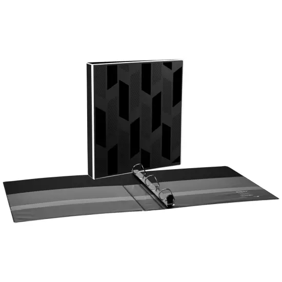 Avery Dual Effect Heavy-Duty 3 Ring Binder, 1 Inch Slant Rings, 2 Black Binders (46027) {2}