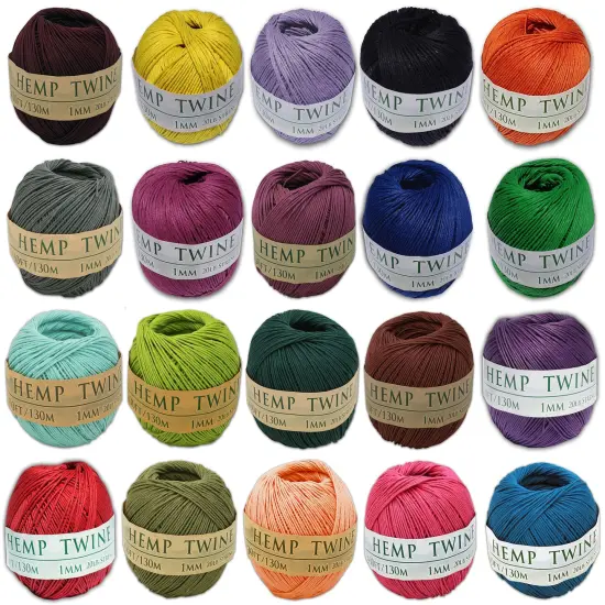 Hemptopia, Hemp Twine Ball, 430ft, 20lb test strength, Multiple colors, All Natural Orange {1}