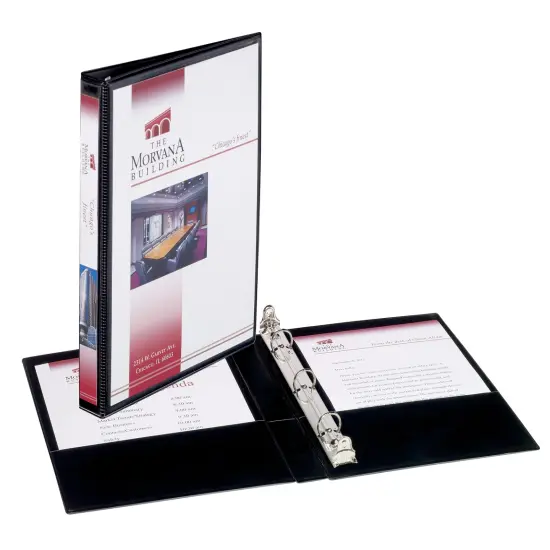 Avery Mini Durable View 3 Ring Binder, 0.5" Round Rings, Holds 5.5" x 8.5" Paper, 1 Black Binder (27725) {1}