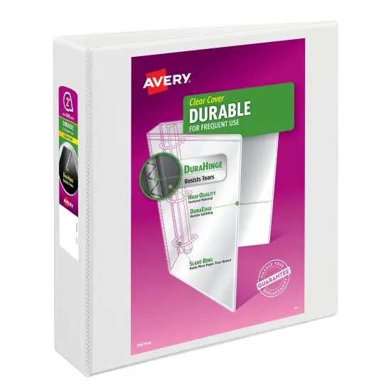 Avery Durable View Binders, 2 Inch Rings, 1 White Binder (09501) {1}