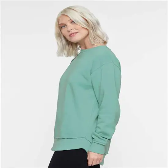 LAT&reg; Women's Weekend Fleece Crewneck Sweatshirt Saltwater {6}