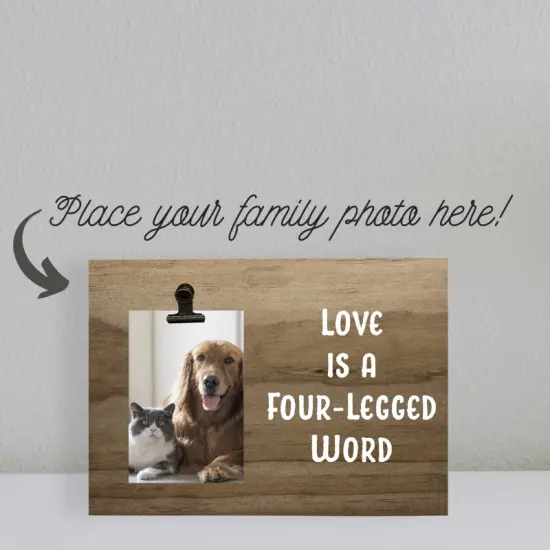 Decorative Wood Clip Pet Photo Frames {5}