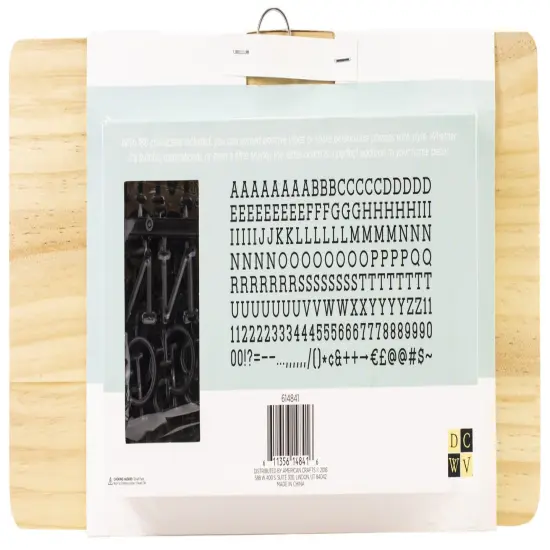 DCWV Frameless Letterboard 15"X7"-Light Wood {2}