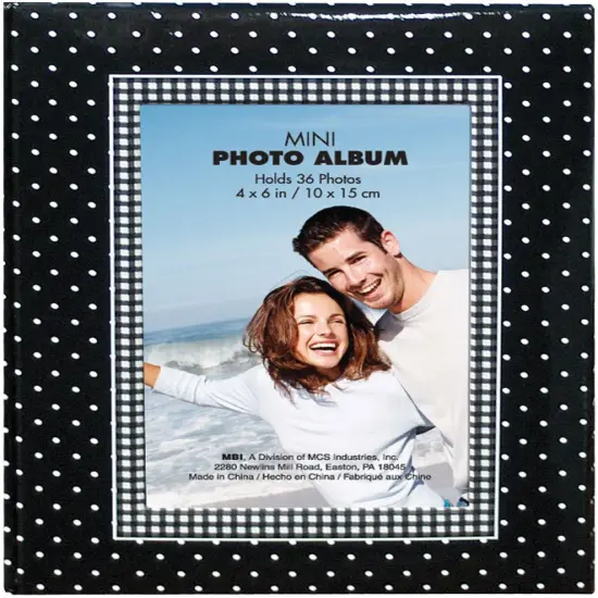 MBI Photo Brag Book 4"X6"-Black W/White Dots {1}