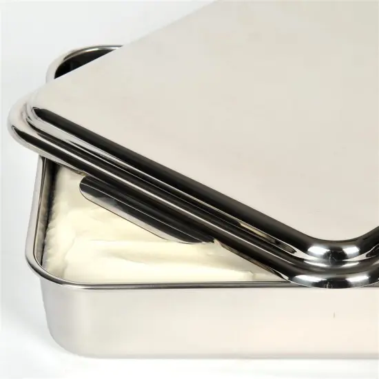 Lehman's Heavy-Duty Stainless Steel Cake Pan With Snap-On Lid {3}
