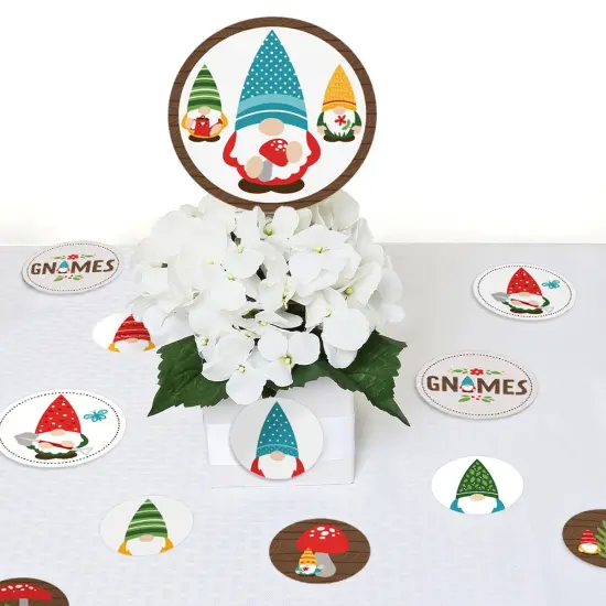 Big Dot of Happiness Garden Gnomes - Forest Gnome Party Giant Circle Confetti - Party Decorations - Large Confetti 27 Count {7}