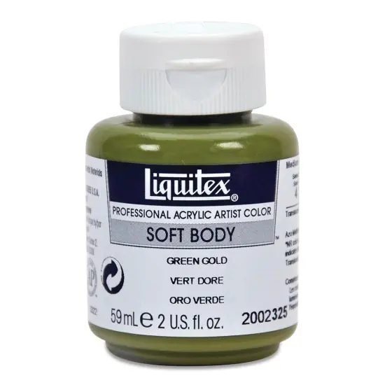 Liquitex Soft Body Artist Acrylics - Green Gold, 59 ml bottle {1}