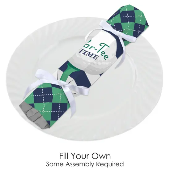 Big Dot of Happiness Par-Tee Time - Golf - No Snap Birthday or Retirement Party Table Favors - DIY Cracker Boxes - Set of 12 {3}