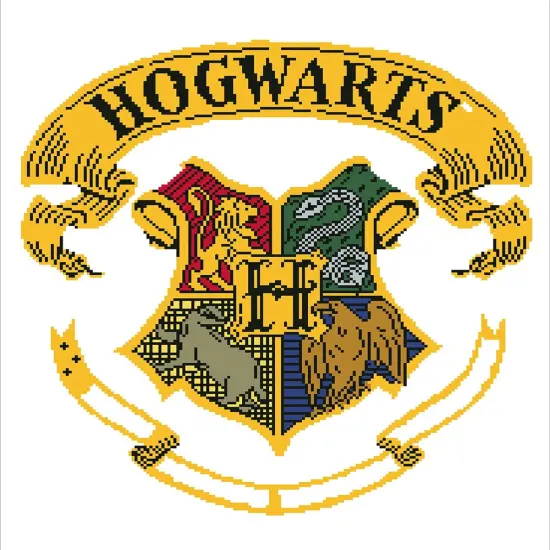 Camelot Dots Diamond Art Kit 20.4"X27.5"-Harry Potter - Hogwarts Crest {3}