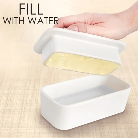 Talisman Designs Butter Keeper - Store and Serve Full Sticks Using French Butter Crock Method, Ceramic {5}