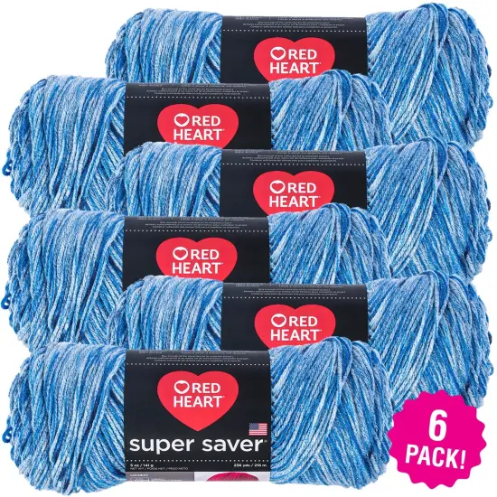 Multipack of 6 - Red Heart Super Saver Yarn-Lapis {1}