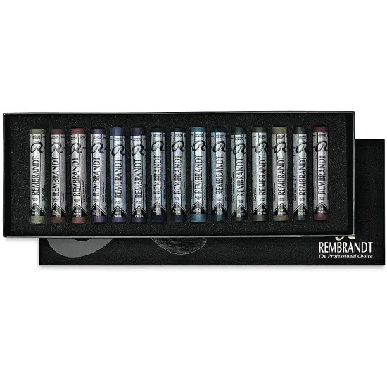 Rembrandt Soft Pastel Set - Dark Colors, Full Sticks, Set of 15 {2}