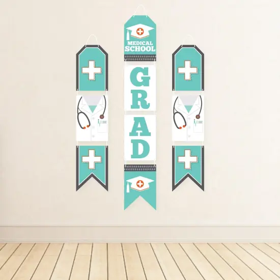 Big Dot of Happiness Medical School Grad - Hanging Vertical Paper Door Banners - Doctor Graduation Party Wall Decoration Kit - Indoor Door Decor {4}