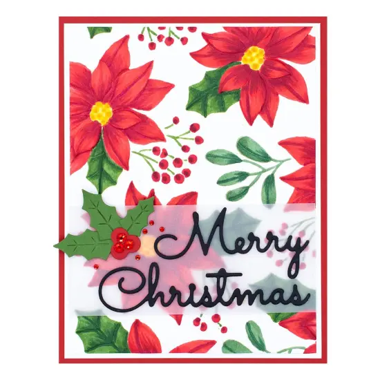 Spellbinders 3D Embossing Folder 5.5"x8.5"-Scenic Poinsettias {3}