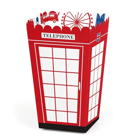 Big Dot of Happiness Cheerio, London - British UK Party Favor Popcorn Treat Boxes - Set of 12 {1}
