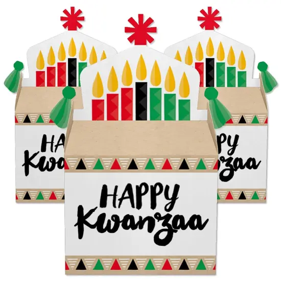 Big Dot of Happiness Happy Kwanzaa - Treat Box Party Favors - Goodie Gable Boxes - Set of 12 {3}