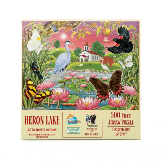 Sunsout Heron Lake 500 pc Jigsaw Puzzle 68468 {4}