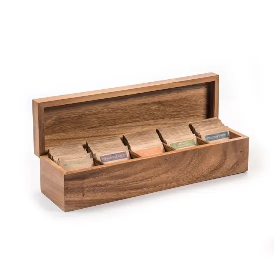 Fox Run Large Townhouse Tea Storage Box Holds 100 Tea Bags {3}