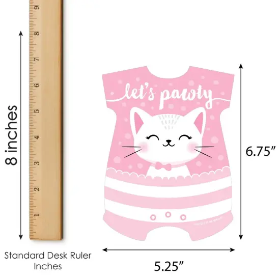 Big Dot of Happiness Purr-fect Kitty Cat - Picture Bingo Cards and Markers - Kitten Meow Baby Shower Shaped Bingo Game - Set of 18 {6}