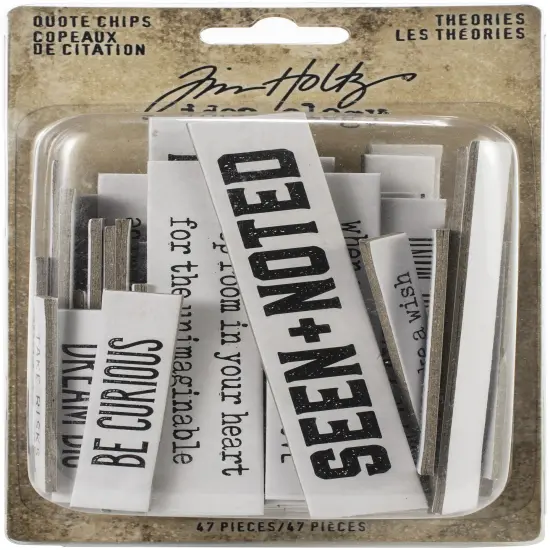 Idea-Ology Chipboard Quote Chips 47/Pkg-Theories {1}